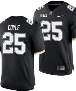 Purdue Boilermakers Tyler Coyle Jersey #25 College Football Game Black