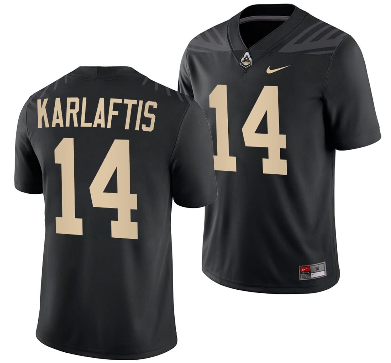 Purdue Boilermakers Yanni Karlaftis Jersey #14 College Football Black 1 Purdue Boilermakers Yanni Karlaftis Jersey #14 College Football Black