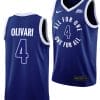 Quincy Olivari Jersey #4 Xavier Musketeers All For One Blue College Basketball Uniform