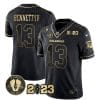 Stetson Bennett Jersey #13 Georgia Bulldogs Football Black Gold All Stitched