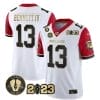 Stetson Bennett Jersey #13 Georgia Bulldogs Football Red Sleeves All Stitched