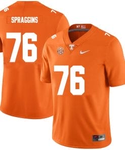 Tennessee Volunteers #76 Javontez Spraggins Jersey College Football New Orange