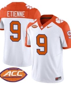 Travis Etienne Jersey #9 Clemson Tigers Vapor Limited Acc Patch College Football Stitched Inverted