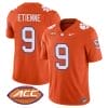 Travis Etienne Jersey #9 Clemson Tigers Vapor Limited Acc Patch College Football Stitched Orange