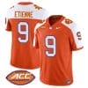 Travis Etienne Jersey #9 Clemson Tigers Vapor Limited Acc Patch College Football Stitched Alternate