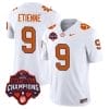 Travis Etienne Jersey #9 Clemson Tigers Vapor Limited Champions Patch College Football Stitched White