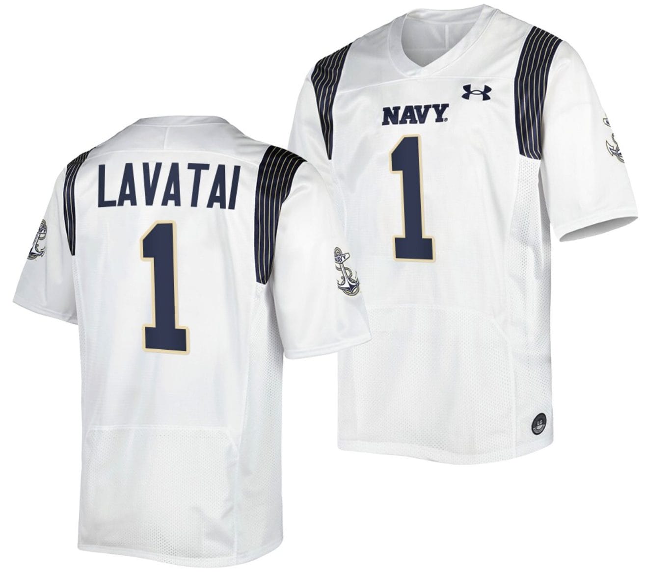 Tai Lavatai Jersey #1 Navy Midshipmen Premier Replica College Football White 1 Tai Lavatai Jersey #1 Navy Midshipmen Premier Replica College Football White