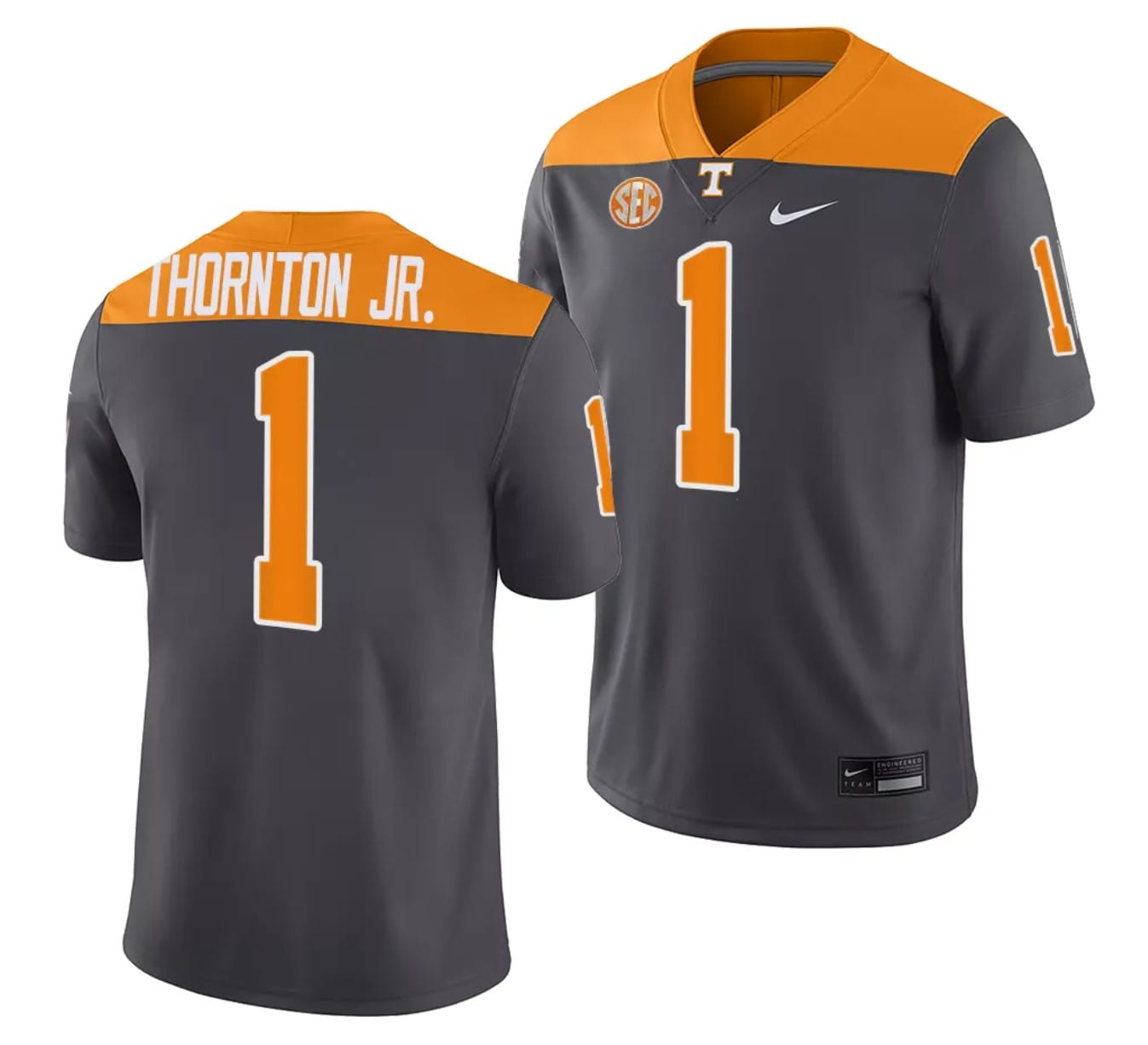 Tennessee Volunteers #1 Donte Thornton Jr Jersey 2023 Artful Dodger Smokey Grey Alternate Football 1 Tennessee Volunteers #1 Donte Thornton Jr Jersey 2023 Artful Dodger Smokey Grey Alternate Football