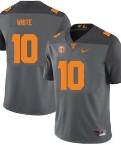 Tennessee Volunteers #10 Squirrel White Jersey College Football New Gray