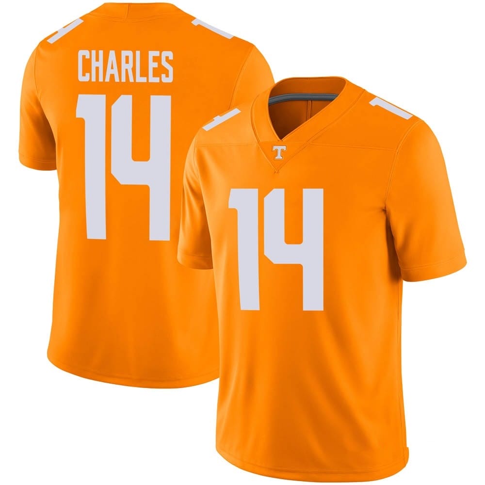 Tennessee Volunteers Christian Charles Jersey #14 College Football Orange 1 Tennessee Volunteers Christian Charles Jersey #14 College Football Orange