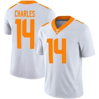 Tennessee Volunteers Christian Charles Jersey #14 College Football White