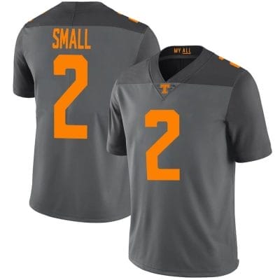 Tennessee Volunteers Jabari Small Jersey #2 College Football Gray 10 Tennessee Volunteers Jabari Small Jersey #2 College Football Gray