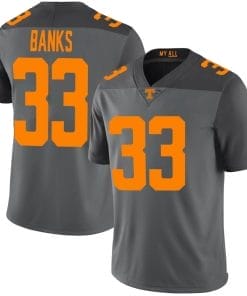 Tennessee Volunteers Jeremy Banks Jersey #33 College Football Gray