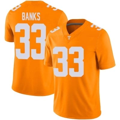 Tennessee Volunteers Jeremy Banks Jersey #33 College Football Orange 10 Tennessee Volunteers Jeremy Banks Jersey #33 College Football Orange