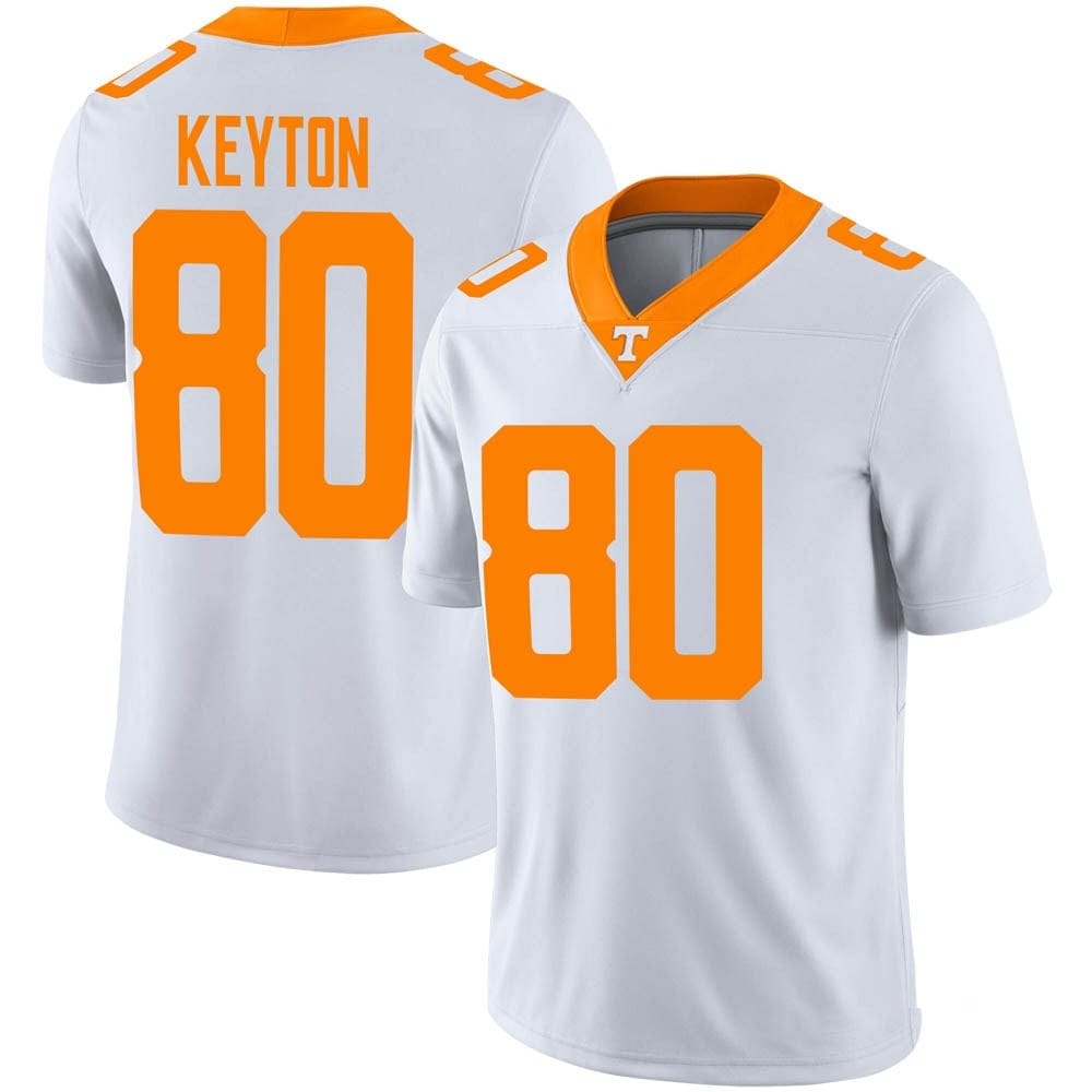 Tennessee Volunteers Ramel Keyton Jersey #80 College Football White 1 Tennessee Volunteers Ramel Keyton Jersey #80 College Football White