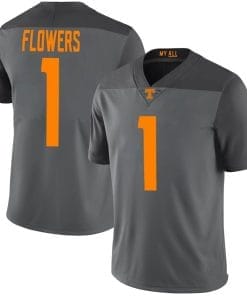 Tennessee Volunteers Trevon Flowers Jersey #1 College Football Gray
