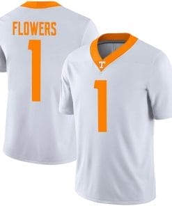 Tennessee Volunteers Trevon Flowers Jersey #1 College Football White