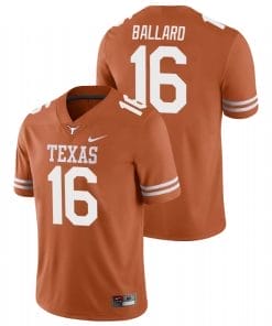 Texas Longhorns Ben Ballard Jersey #16 College Football Orange