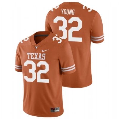 Texas Longhorns Daniel Young Jersey #32 College Football Orange