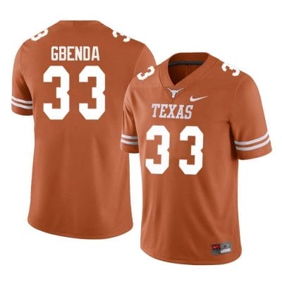 Texas Longhorns David Gbenda Jersey #33 College Football Orange 10 Texas Longhorns David Gbenda Jersey #33 College Football Orange