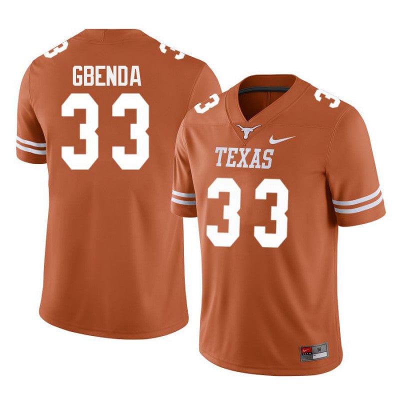Texas Longhorns David Gbenda Jersey #33 College Football Orange 1 Texas Longhorns David Gbenda Jersey #33 College Football Orange