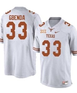 Texas Longhorns David Gbenda Jersey #33 College Football White
