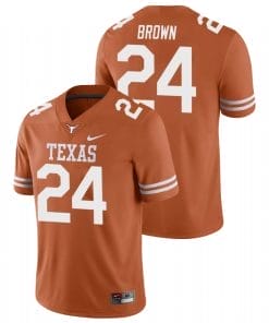 Texas Longhorns Derrian Brown Jersey #24 College Football Orange