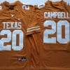 Texas Longhorns Earl Campbell Jersey #20 College Football Orange