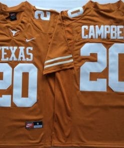 Texas Longhorns Earl Campbell Jersey #20 College Football Orange
