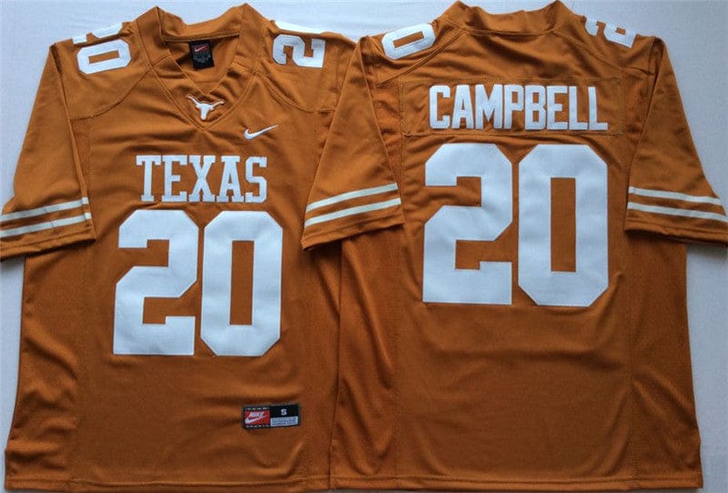 Texas Longhorns Earl Campbell Jersey #20 College Football Orange 1 Texas Longhorns Earl Campbell Jersey #20 College Football Orange