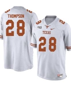 Texas Longhorns Jerrin Thompson Jersey #28 College Football White
