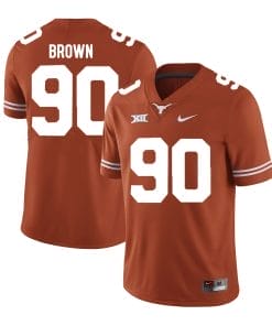 Texas Longhorns Malcolm Brown Jersey #90 College Football Orange