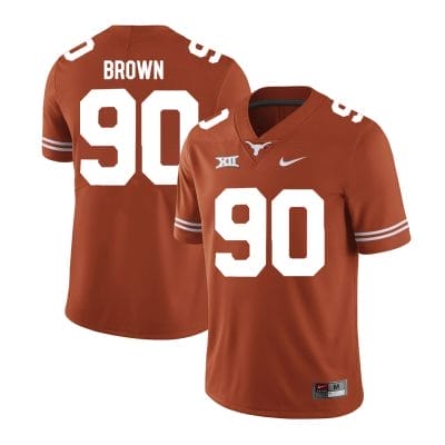Texas Longhorns Malcom Brown Jersey #90 College Football Orange
