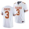 Texas Longhorns Quinn Ewers Jersey #3 College Football White