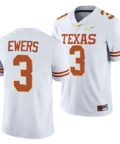 Texas Longhorns Quinn Ewers Jersey #3 College Football White
