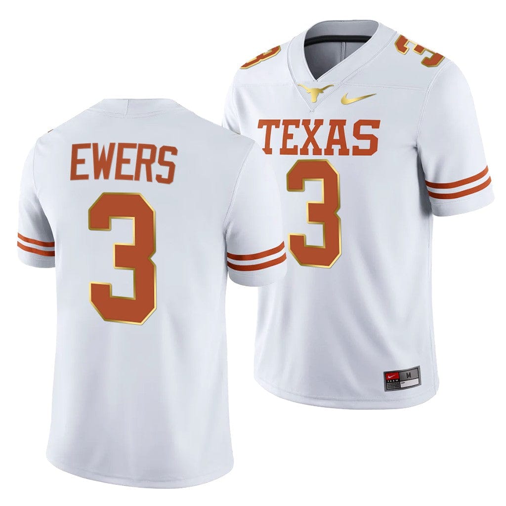 Texas Longhorns Quinn Ewers Jersey #3 College Football White 1 Texas Longhorns Quinn Ewers Jersey #3 College Football White