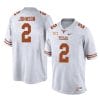 Texas Longhorns Roschon Johnson Jersey #2 College Football White