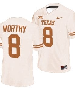 Texas Longhorns Xavier Worthy Jersey #8 College Football White