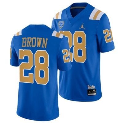 UCLA Bruins Brittain Brown Jersey #28 Blue College Football Uniform