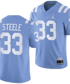 UCLA Bruins Carson Steele Jersey #33 Alternate Game Light Blue Football Uniform