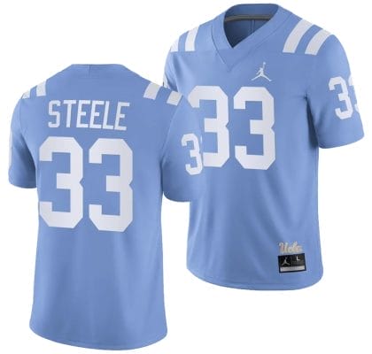 UCLA Bruins Carson Steele Jersey #33 Alternate Game Light Blue Football Uniform