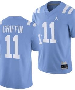 UCLA Bruins Chase Griffin Jersey #11 Alternate Game Light Blue Football Uniform