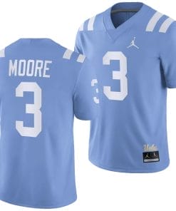 UCLA Bruins Dante Moore Jersey #3 Alternate Game Light Blue Football Uniform