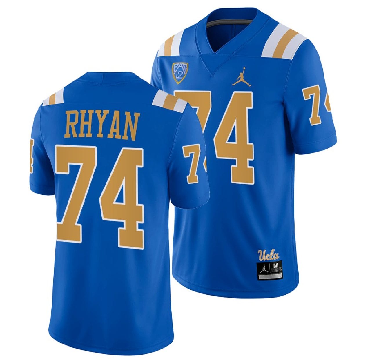 UCLA Bruins Sean Rhyan Jersey #74 Blue College Football Uniform 1 UCLA Bruins Sean Rhyan Jersey #74 Blue College Football Uniform