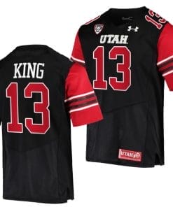 Utah Utes #13 Landen King Jersey College Football Black