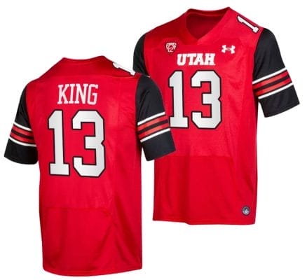 Utah Utes #13 Landen King Jersey College Football Red 10 Utah Utes #13 Landen King Jersey College Football Red