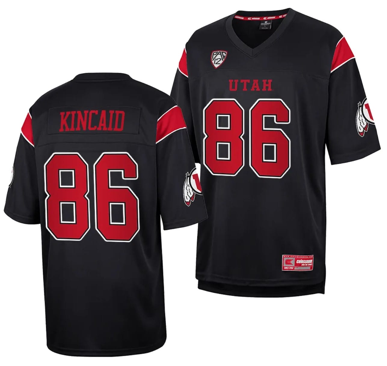Utah Utes #86 Dalton Kincaid Jersey Throwback College Football Black 1 Utah Utes #86 Dalton Kincaid Jersey Throwback College Football Black