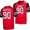 Utah Utes #90 Devin Kaufusi Jersey College Football Red 7 Utah Utes #90 Devin Kaufusi Jersey College Football Red
