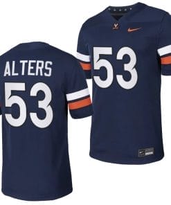 Virginia Cavaliers Jackson Sirmon Jersey #53 College NIL Football Game 2023 Navy