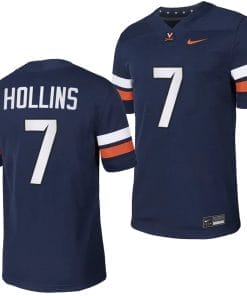 Virginia Cavaliers Mike Hollins Jersey #7 College NIL Football Game 2023 Navy